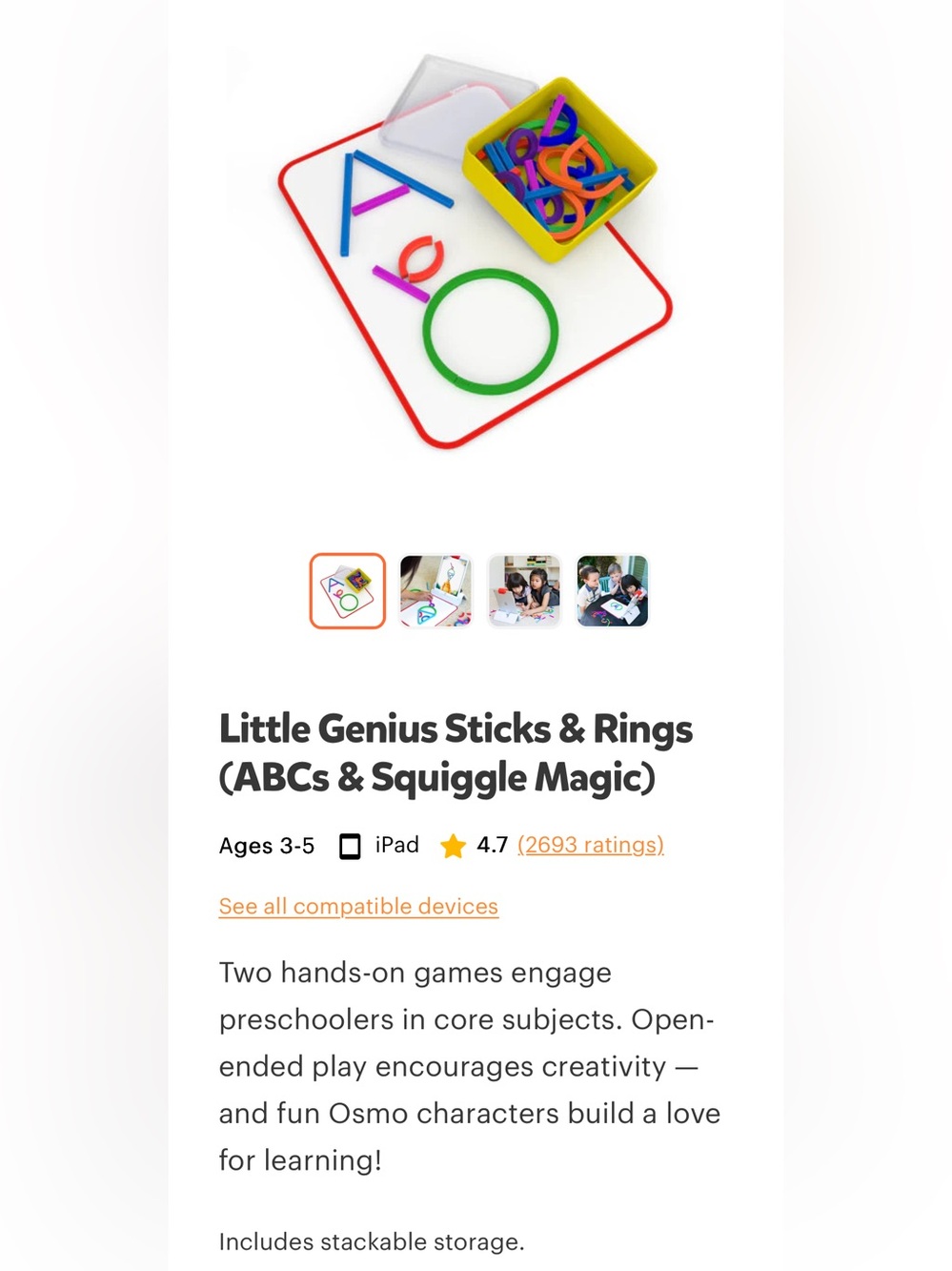 Osmo Little Genius Sticks & Rings